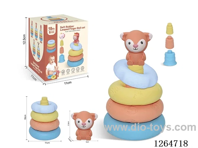 Ring-Toss Finger Puppets Forest Animals (Fox) 8PCS