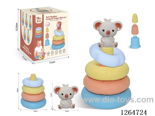Ring-Toss Finger Puppets Forest Animals (Koala) 8PCS