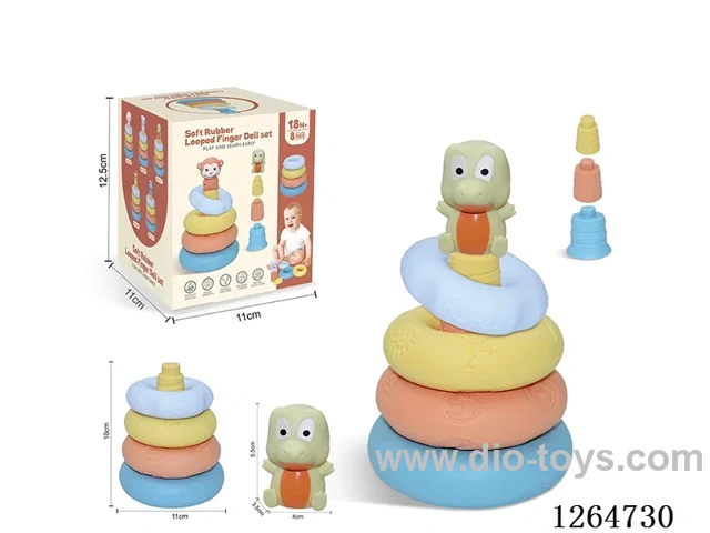 Ring-Toss Finger Puppets Forest Animals (Crocodile) 8PCS