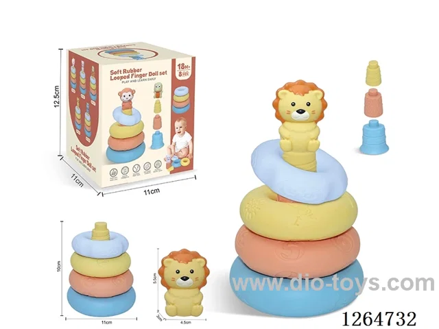 Ring-Toss Finger Puppets Forest Animals (Lion) 8PCS