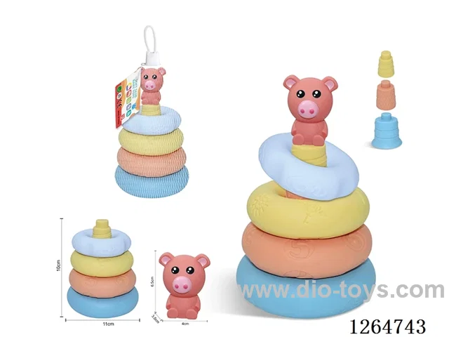 Ring-Toss Finger Puppets Forest Animals (Pig) 8PCS
