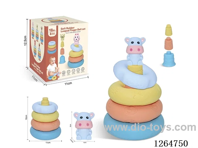 Ring-Toss Finger Puppets Forest Animals (Cow) 8PCS