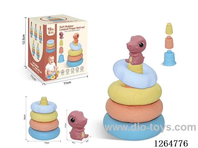 Ring-Toss Finger Puppets Dinosaurs 8PCS