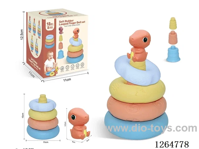 Ring-Toss Finger Puppets Dinosaurs 8PCS