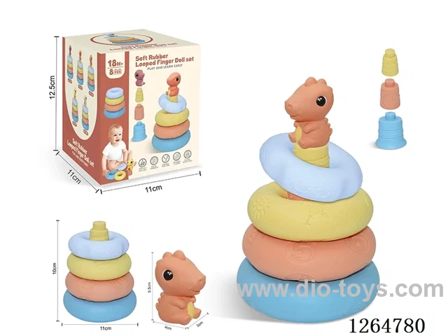 Ring-Toss Finger Puppets Dinosaurs 8PCS
