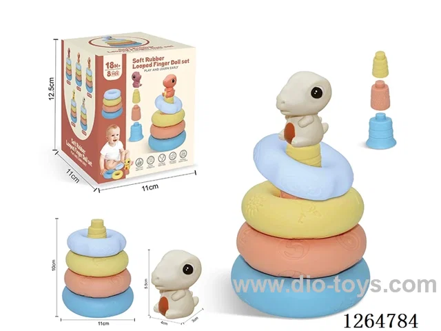 Ring-Toss Finger Puppets Dinosaurs 8PCS