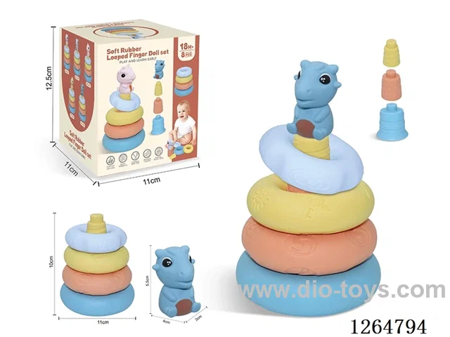Ring-Toss Finger Puppets Dinosaurs 8PCS