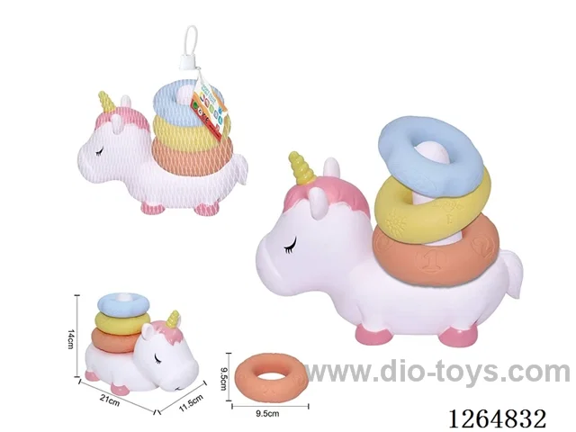 Soft Rubber Unicorn Ring Toss 4PCS