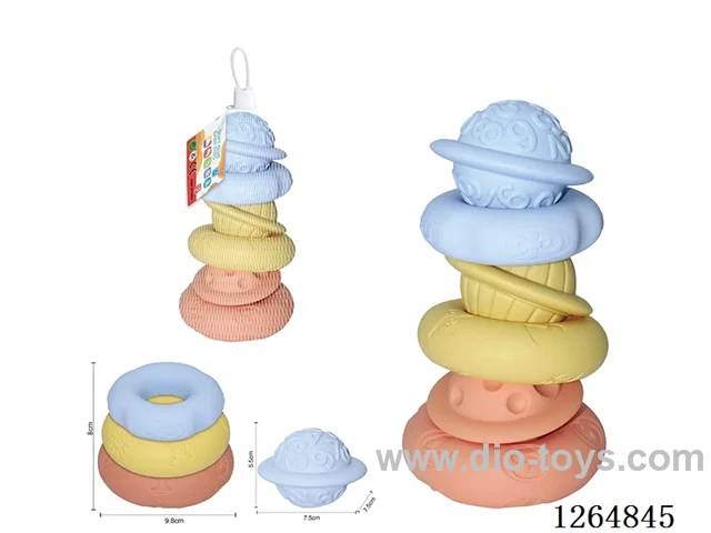 Soft Rubber Ring Stacking Balls 6PCS