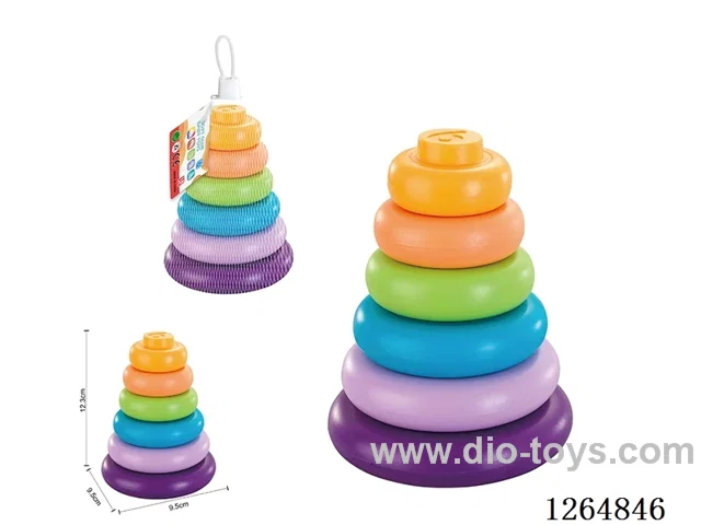 Soft Rubber Rainbow Stacking Game 6PCS