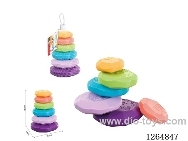 Soft Rubber Pumice Stone Stacking Game 6PCS