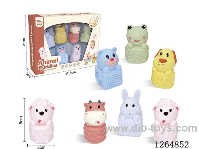 Soft Rubber Animal Stamps 7PCS