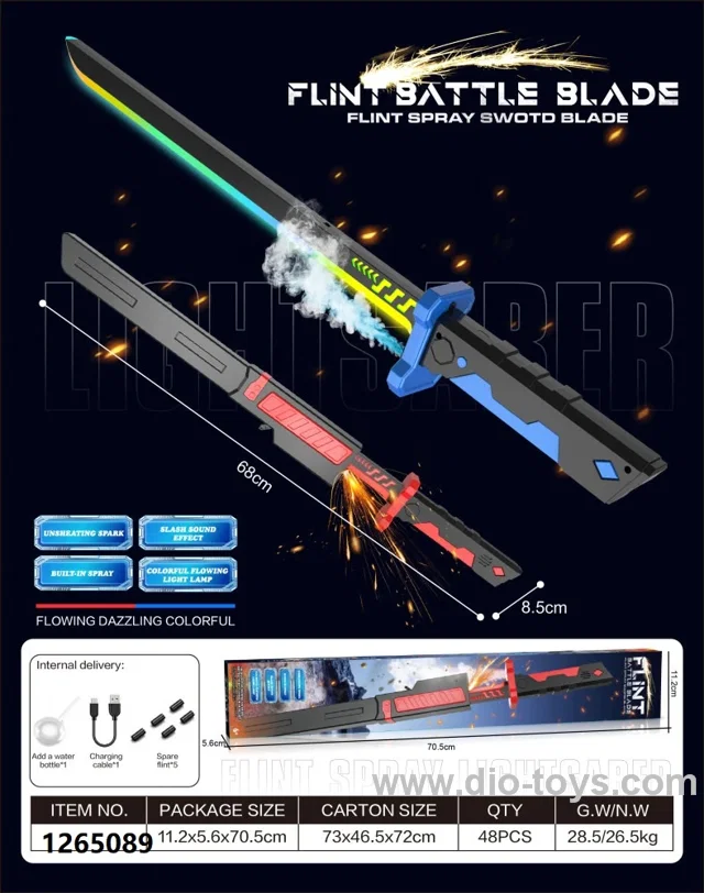 BO flash sword toy with light in color box