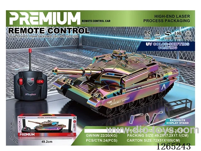 1:16 RC tank with light included battery