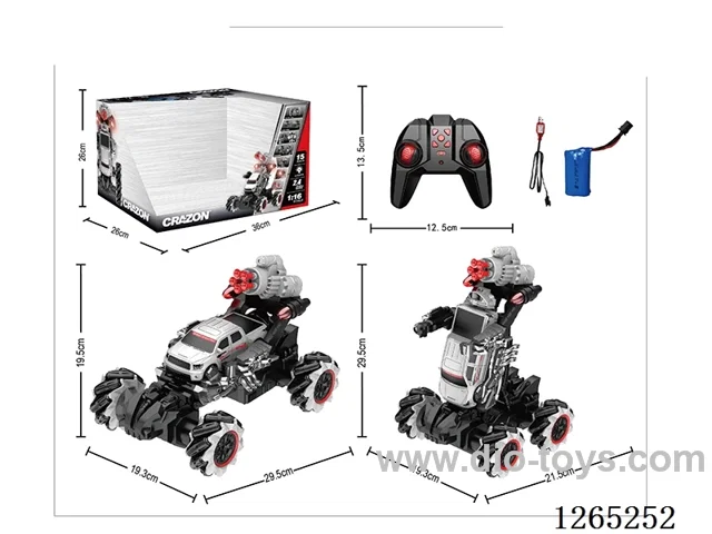 2.4G RC Transformer Car with bullet included battery