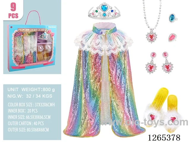 9PCS Princess Dress Set