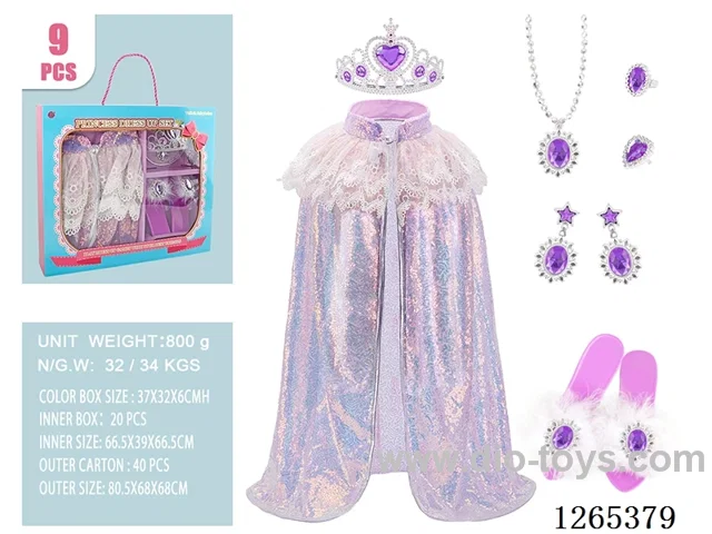 9PCS Princess Dress Set