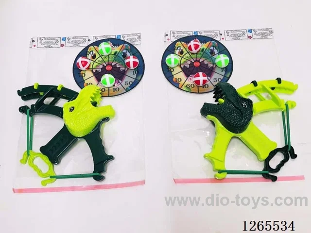 Bow and Arrow Dinosaur Gun with Sticky Balls 2 colors