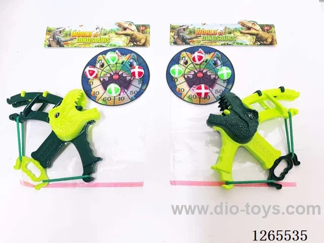 Bow and Arrow Dinosaur Gun with Sticky Balls 2 colors