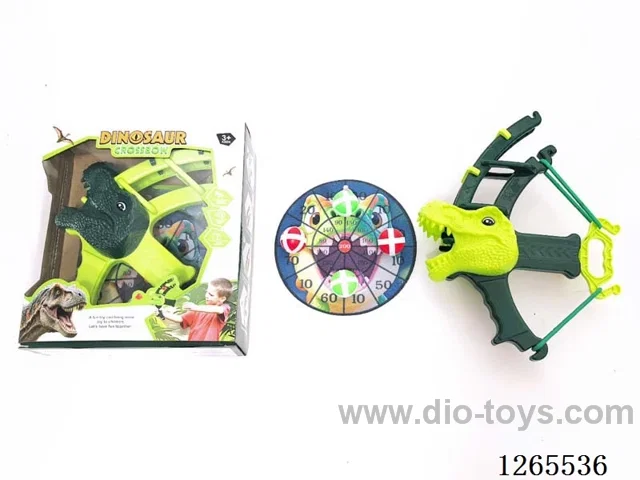 Bow and Arrow Dinosaur Gun with Sticky Balls 2 colors