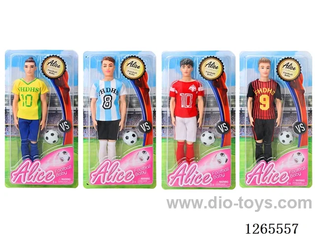11.5 inch Soccer Doll 4 mixed