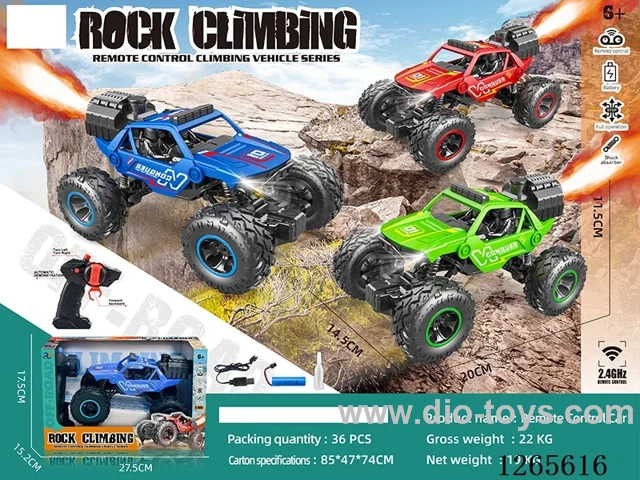 2.4G RC car with light/spray included battery 3 colors