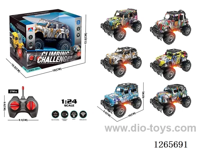 1:24 4ch rc car with light not included battery 6 mixed