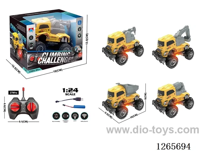 1:24 4ch rc car with light included battery 4 mixed