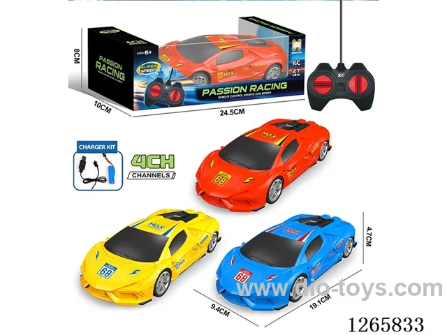 4ch 27MHZ RC car included battery 3 colors