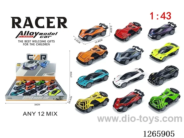 1:43 pull back alloy car 12PCS