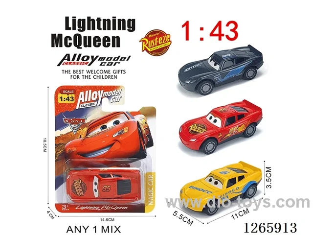 1:43 pull back alloy car 3 mixed