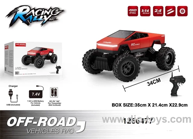 RC 1:14 Tesla Climbing Car toy in mailbox
