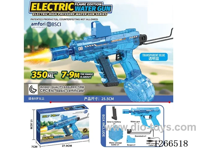 350ML B/O water gun with light included battery