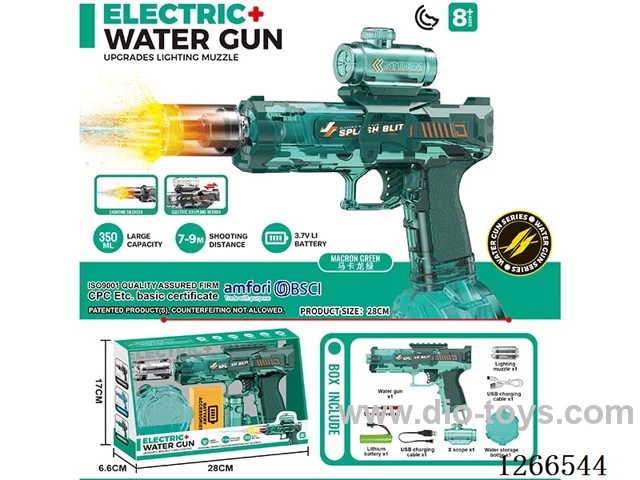 350ML B/O water gun with light included battery