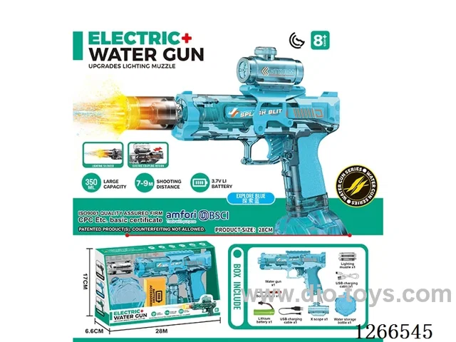 350ML B/O water gun with light included battery