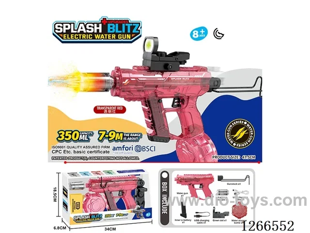 350ML B/O water gun with light included battery