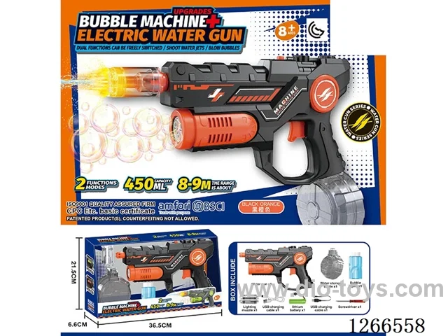 450ML B/O water/bubble gun with light included battery