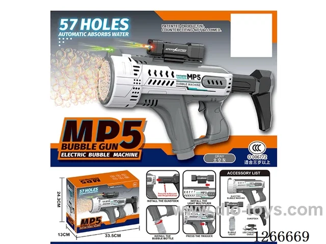 57-holes bubble machine with light included battery