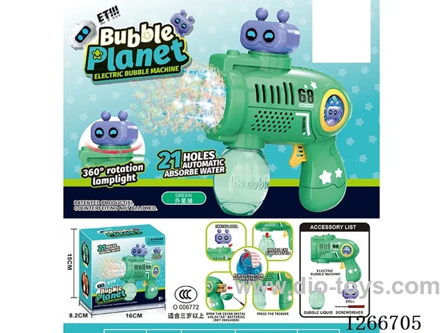 21-holes bubble machine with light not included battery