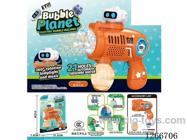 21-holes bubble machine W L/M not included battery