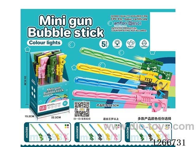 Bubble wand 12PCS with light included battery