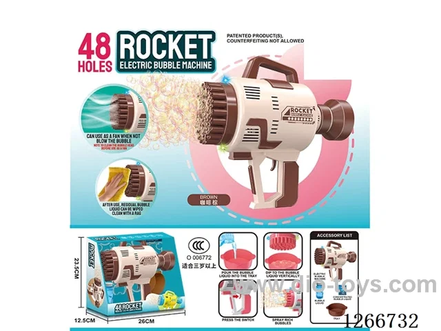 48-holes bubble machine with light not included battery