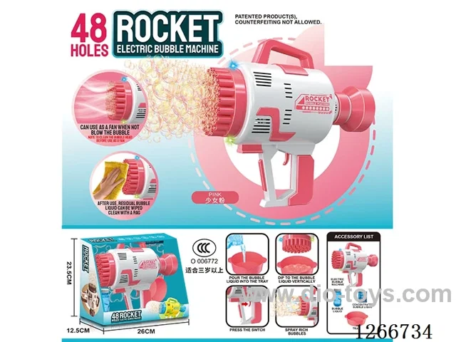 48-holes bubble machine with light not included battery