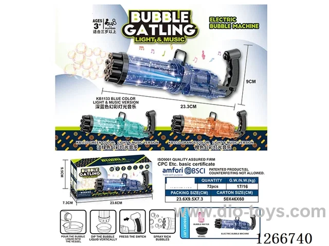 13-holes bubble machine W L/M not included battery