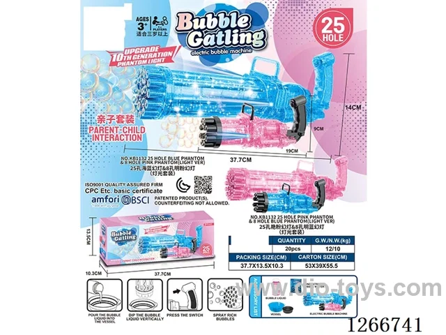 25-holes bubble machine with light not included battery