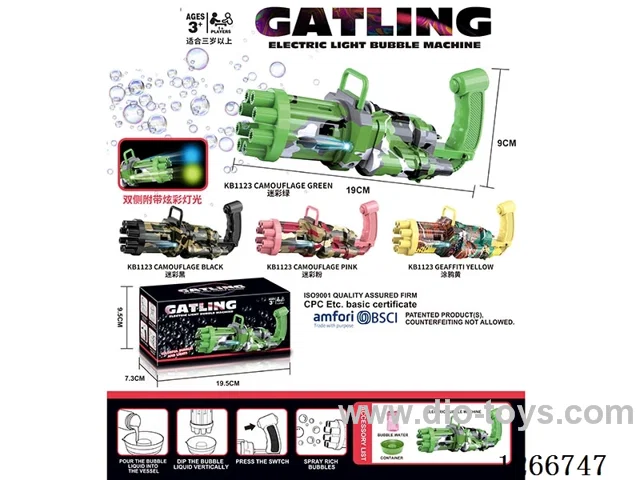 8-holes bubble machine with light not included battery