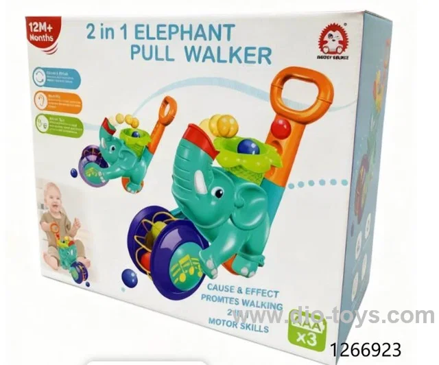 2 in 1 elephant pull walker