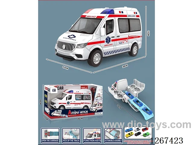 Rail-Launched Inertial car with 2 free wheel alloy cars