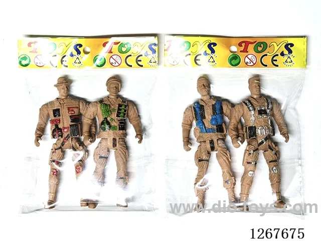 2PCS 10CM Military Figures (2 Styles Assorted)