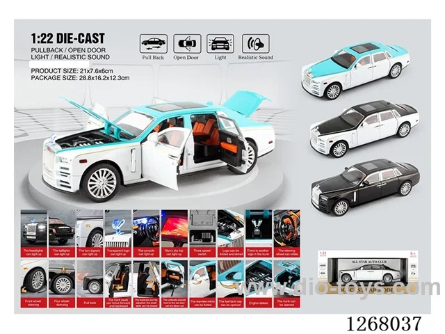 1:22 pull back alloy car W L/M